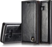CaseMe-003 voor Galaxy S8 + / G955 PU + PC Business Style Crazy Horse Texture Horizontale flip lederen tas met houder & kaartsleuven & portemonnee (zwart)