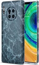 Voor Huawei Mate 30 Pro TPU glanzend marmerpatroon IMD beschermhoes (donkergrijs)