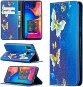 Voor Samsung Galaxy A30 Gekleurde Tekening Patroon Onzichtbare Magnetische Horizontale Flip PU Lederen Case met Houder & Kaartsleuven & Portemonnee (Kingdee)