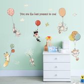 Ballon MouseStickers Cartoon Kinderen Slaapkamer Gang Kleuterschool Layout Decoratieve Muurstickers