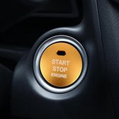 3D Aluminium Motor Start Stop Drukknop Cover Trim Decoratieve Sticker voor Mazda (Geel)