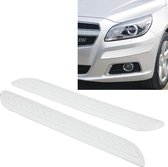 2 stuks universele auto auto rubberen behuizing bumper guard protector strip sticker (wit)