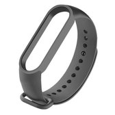 Voor Geschikt voor Xiaomi Mi Band 6 (CA8856) Siliconen vervangende band horlogeband in effen kleur (donkergrijs)