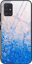 Voor Samsung Galaxy A51 Marble Pattern Glass beschermhoes (DL07)