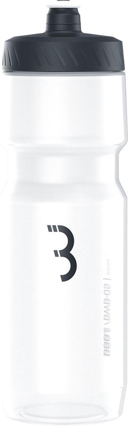 Gourde blanche avec bouchon noir et logo "3".