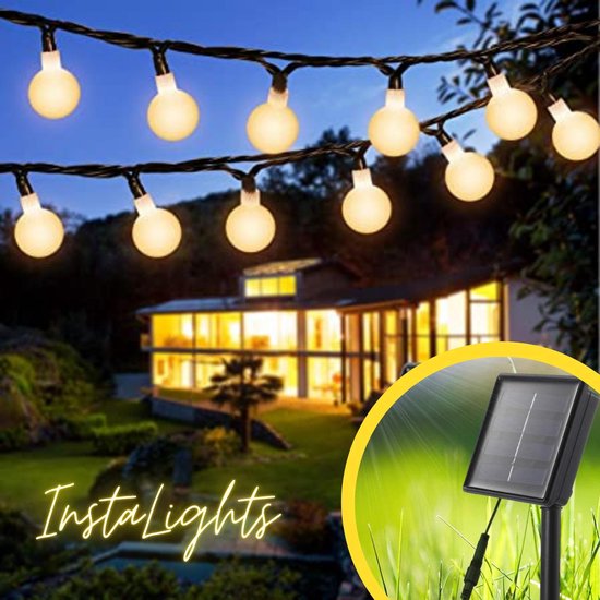 Instalights - Tuinverlichting op Zonne-Energie - 5 meter - 50 Lampjes -  Lichtsnoer -... | bol.com