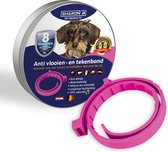 Vlooienband voor honden | roze | 100% natuurlijk | Geen pesticiden | vlooien en teken | Veilig voor mens en dier | Milieuvriendelijk en effectief