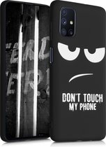 kwmobile telefoonhoesje compatibel met Samsung Galaxy M51 - Hoesje voor smartphone in wit / zwart - Don't Touch My Phone design