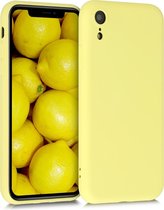 kwmobile telefoonhoesje voor Apple iPhone XR - Hoesje voor smartphone - Back cover in mat pastelgeel
