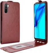 Voor Huawei Mate 40 lite / Maimang 9 R64 Textuur Enkele Verticale Flip Lederen Beschermhoes met Kaartsleuven & Fotolijst (Bruin)