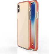 Voor iPhone X / XS TPU tweekleurige schokbestendige beschermhoes (oranje)