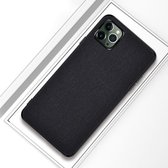 Voor iPhone 12 mini schokbestendige stoffen textuur PC + TPU beschermhoes (zwart)