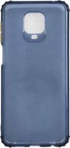 Voor Xiaomi Redmi Note 9 Pro Color Button Doorschijnend Frosted TPU Vierhoekige Airbag Schokbestendige Case (Marineblauw)