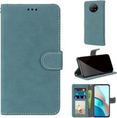 Voor Xiaomi Redmi Note 9 5G / Note 9T Retro Frosted Horizontale Flip PU lederen tas met houder & kaartsleuven & portemonnee & fotolijst (blauw)