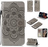 Voor Huawei Enjoy 10e Mandala Embossing Patroon Horizontale Flip PU Lederen Case met Houder & Kaartsleuven & Walle & Lanyard (Grijs)