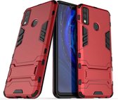 Voor Huawei Y8s PC + TPU schokbestendige beschermhoes met onzichtbare houder (rood)
