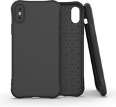 Voor iPhone XS / X ENKAY ENK-PC005 effen kleur TPU slanke hoes (zwart)