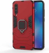 Panther PC + TPU schokbestendige beschermhoes voor Galaxy A30 & A20, met magnetische ringhouder (rood)