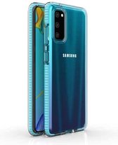 Voor Samsung Galaxy S20 TPU tweekleurige schokbestendige beschermhoes (hemelsblauw)