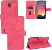 Voor Nokia C2 Effen Kleur Huid Voel Magnetische Gesp Horizontale Flip Kalf Textuur PU Lederen Case met Houder & Kaartsleuven & Portemonnee (Rose Rood)