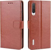 Retro Crazy Horse Texture Horizontale Flip Leather Case voor Xiaomi CC9e / A3, met houder & kaartsleuven en fotolijst (bruin)