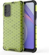 Voor Xiaomi Redmi Note 9 4G schokbestendige honingraat pc + TPU-hoes (groen)