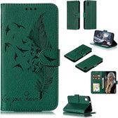 Veerpatroon Litchi Texture Horizontale Flip Leren Case met Portemonnee & Houder & Kaartsleuven Voor Xiaomi Redmi 7A (Groen)