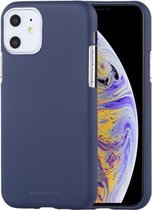 GOOSPERY SOFE FEELING TPU schokbestendig en krasvast hoesje voor iPhone 11 (donkerblauw)