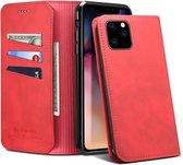 PU + TPU horizontale flip lederen hoes met houder en kaartsleuven en portemonnee voor iPhone 11 (rood)