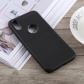 Antislip vierkant TPU-hoesje voor iPhone X / XS (zwart)