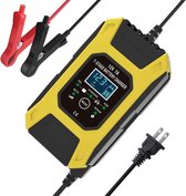SAMMIT® 12V Compacte Acculader - Druppellader - Acculader voor Auto / Motor / Scooter / Boot / Camper - 6A - Geel