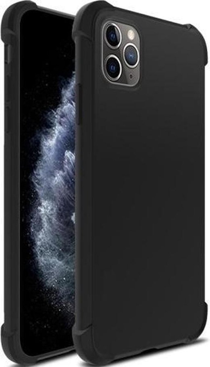 iPhone 12 Pro hoesje zwart shock proof siliconen Apple case hoes cover hoesjes