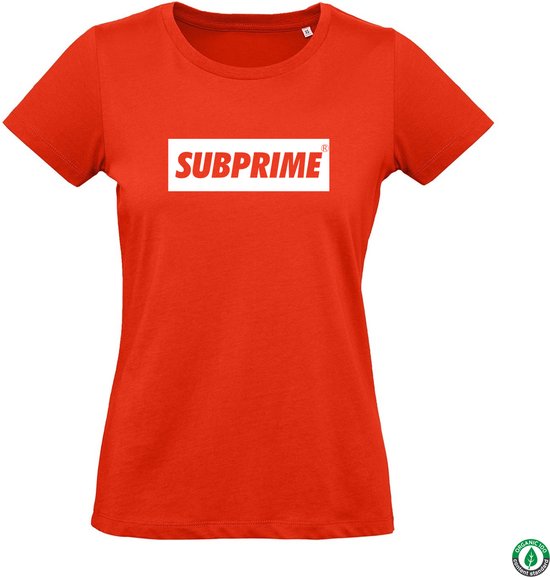 Subprime - Dames Tee SS Wmn Tee Block Rood - Rood - Maat L