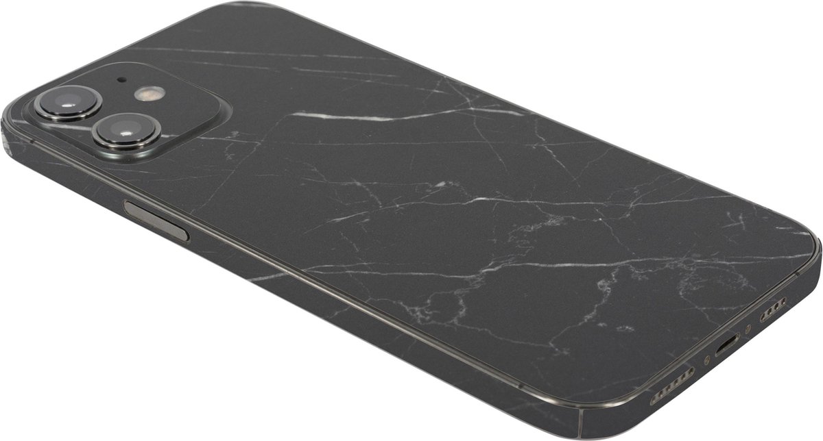 ScreenSafe Skin iPhone 12 Black Marble zonder logo