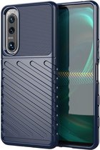 Sony Xperia 5 III Thunder Series Hoesje Back Cover TPU Blauw