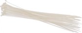 30x stuks Kabelbinders tie-wraps in het wit van 37 cm gemaakt van kunststof - 4.8 mm breed - snoeren bindmateriaal