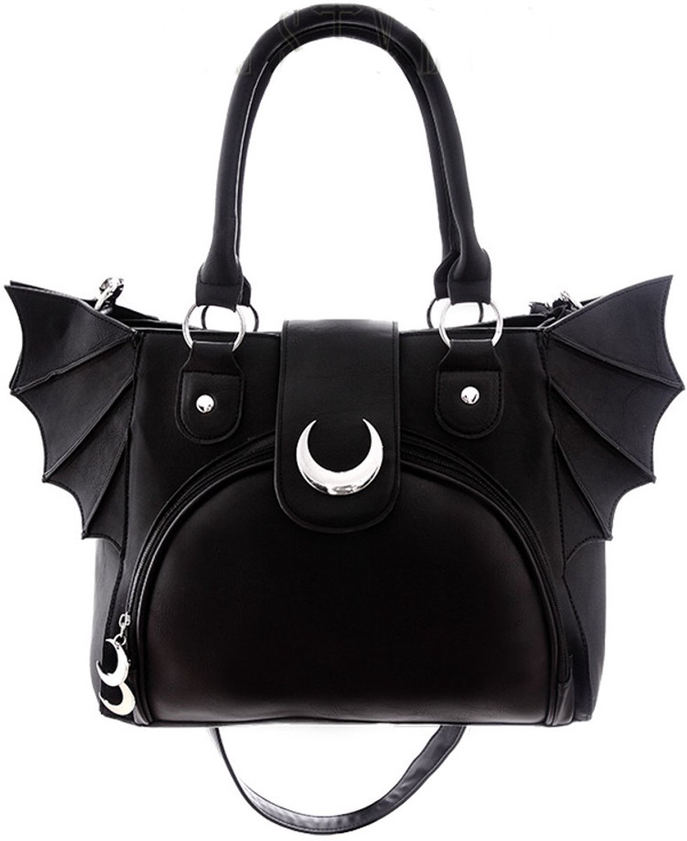 Restyle - Elegant Goth Schoudertas - Zwart