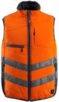 Mascot bodywarmer Grimsby fluororanje/donkermarine