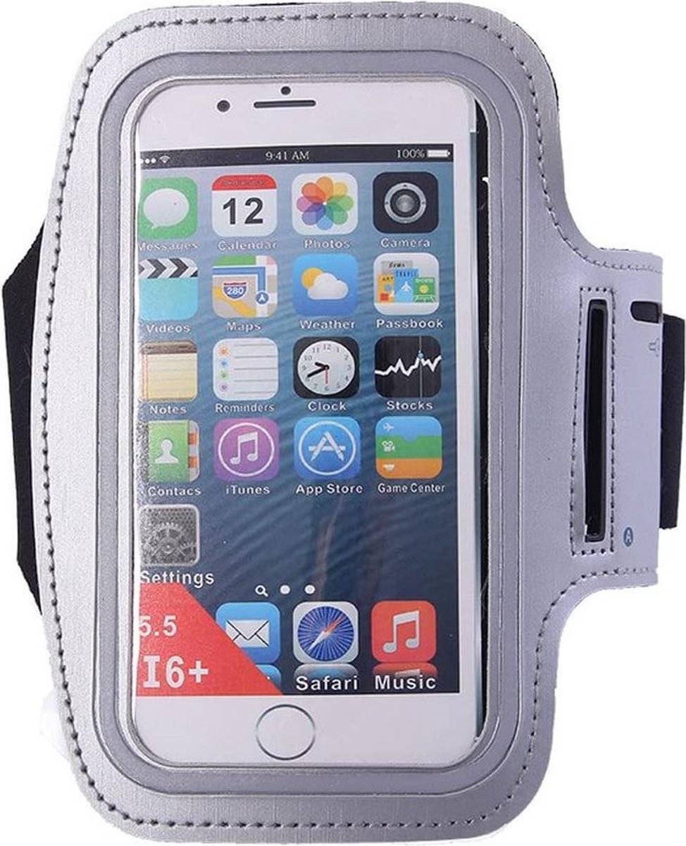 Hardloop Armband Telefoon | Geschikt voor Samsung Galaxy S21 Plus S22 Plus S23 Plus S24 Plus | Hardloop Armband | Sport Hardloopband | Hardloop Telefoonhouder | Grijs