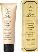 Taylor of Old Bond Street Sandalwood Luxury Aftershave Gel, alcoholvrij, parabenen vrij, 75ml.
