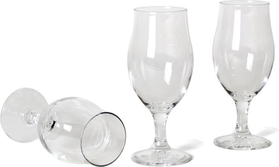 6x Stuks speciaalbier glazen set - 520 ml - tulpvormige bierglazen op voet