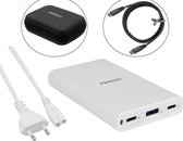 Pro-User - Desktop Charger - USC-C PD 60W - Quick Charge 3.0 18W + Travelcase + USB C-C kabel