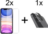 Beschermglas iPhone 12 Mini screenprotector 2 stuks - iPhone 12 Mini screen protector camera - 1 stuk - iPhone 12 Mini screenprotector glas