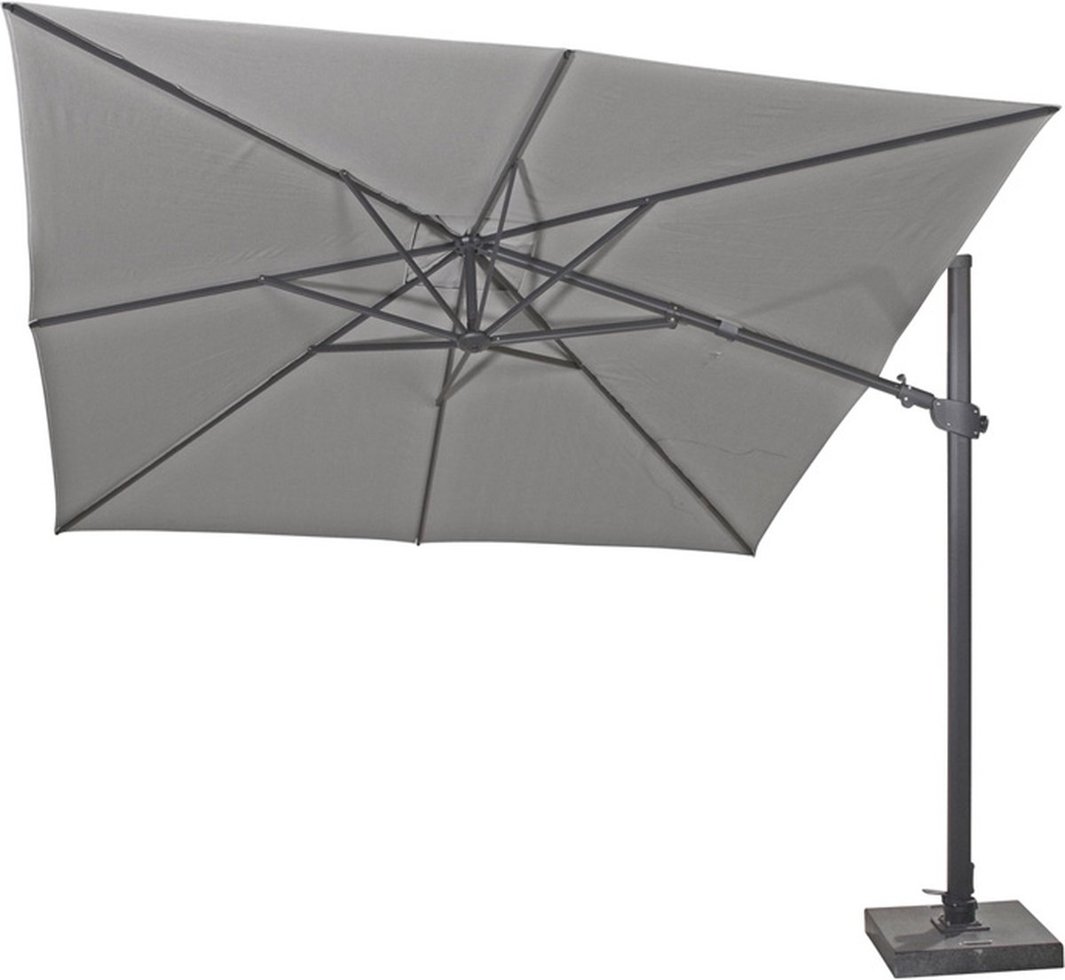 4 Seasons Outdoor Siesta Premium zweefparasol 300 x 300 cm - charcoal