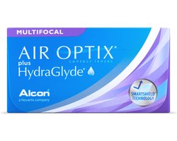-0,25 - Air Optix® plus HydraGlyde® Multifocal - Medium - 3 pack - Mensuel - Lentilles de contact multifocales