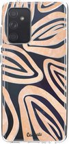 Casetastic Samsung Galaxy A52 (2021) 5G / Galaxy A52 (2021) 4G Hoesje - Softcover Hoesje met Design - Leaves Coral Print