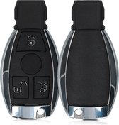 kwmobile autosleutelcover voor Mercedes Benz 3-knops draadloze autosleutel - vervangende sleutelbehuizing - zonder transponder - zwart