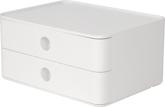 Foto: Han ha 1120 12 smart box allison met 2 lades sneeuw wit stapelbaar