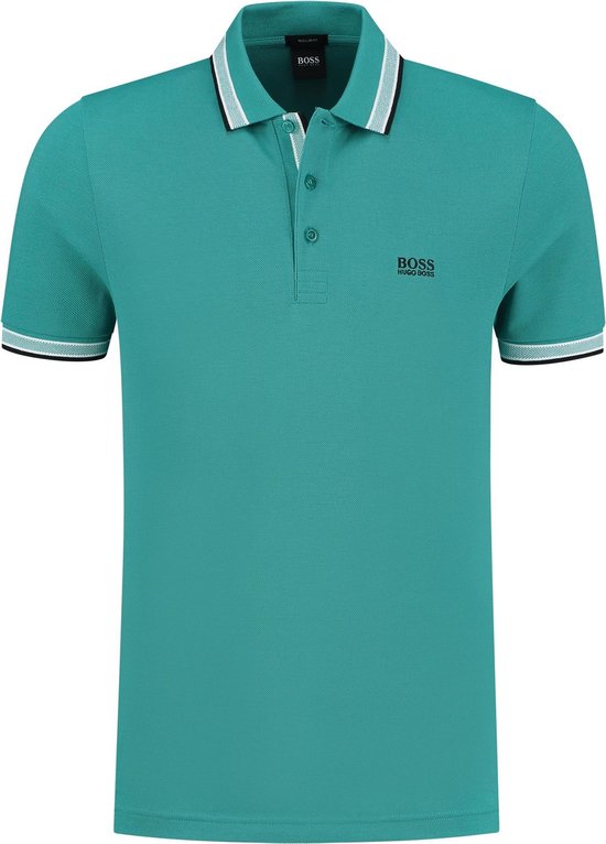 Hugo Boss Hugo Boss Paddy Polo Poloshirt - Mannen - aquablauw - zwart - wit  | bol