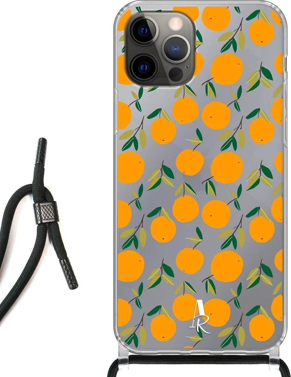 iPhone 12 Pro hoesje met koord - Oranges